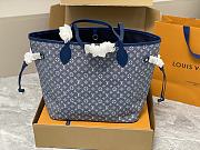 Louis Vuitton Neverfull MM Monogram Blue Bag  - 1