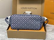 Louis Vuitton Neverfull MM Monogram Blue Bag  - 5