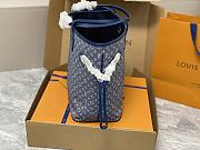 Louis Vuitton Neverfull MM Monogram Blue Bag  - 4