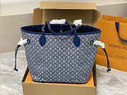 Louis Vuitton Neverfull MM Monogram Blue Bag  - 2