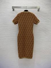 Fendi FF monogram dress ( brown/ blue) - 2