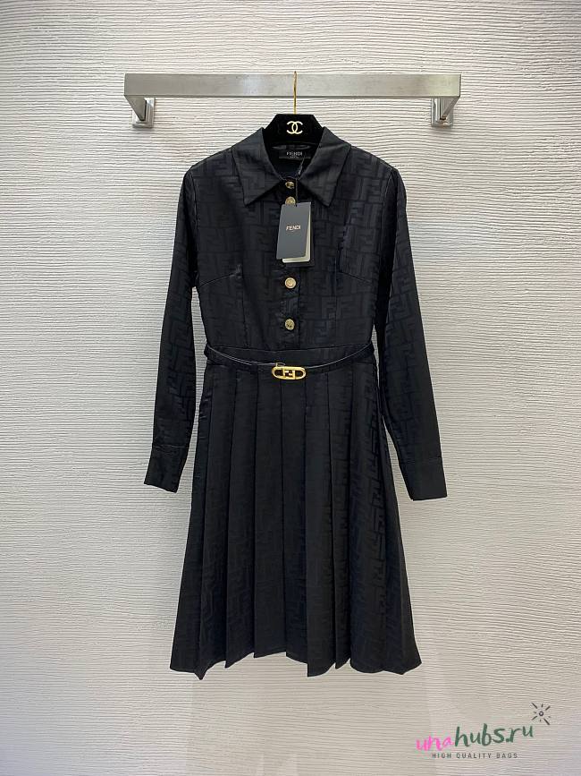 Fendi black FF monogram dress - 1