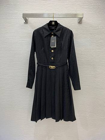 Fendi black FF monogram dress