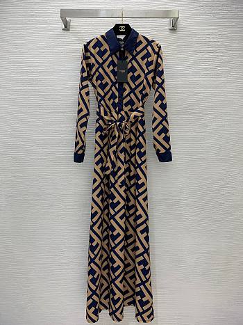 Fendi FF monogram long dress 