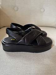 Prada black leather sandals - 5