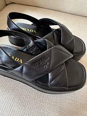 Prada black leather sandals - 3