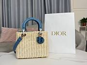 Dior Lady Rattan Blue Bag - 1