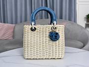 Dior Lady Rattan Blue Bag - 3