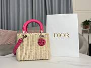 Dior Lady Rattan Pink Bag - 1