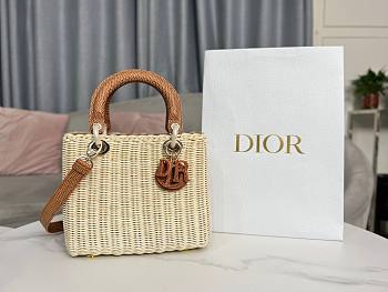 Dior Lady Rattan Brown Bag