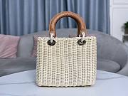 Dior Lady Rattan Brown Bag - 4