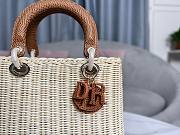 Dior Lady Rattan Brown Bag - 2