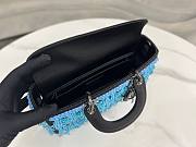 Dior Black Satin And Turquoise Beaded Fringe Lady D-Joy Bag - 3