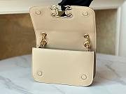 Celine Medium Triomphe Frame Beige Calfskin Bag - 3