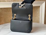 Celine Medium Triomphe Frame Black Calfskin Bag - 6