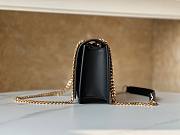 Celine Medium Triomphe Frame Black Calfskin Bag - 5