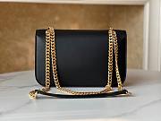 Celine Medium Triomphe Frame Black Calfskin Bag - 3