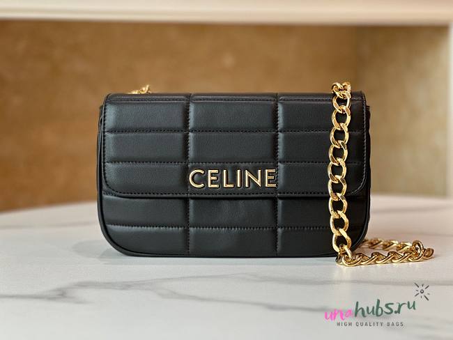 Celine Matelasse Monochrome Quilted Black Leather Bag  - 1