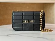 Celine Matelasse Monochrome Quilted Black Leather Bag  - 1