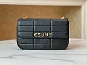 Celine Matelasse Monochrome Quilted Black Leather Bag  - 2