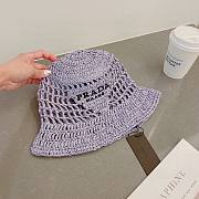 Prada rattan round hats ( 5 colors) - 2