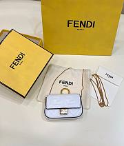 Fendi Nano White Baguette Charm - 1