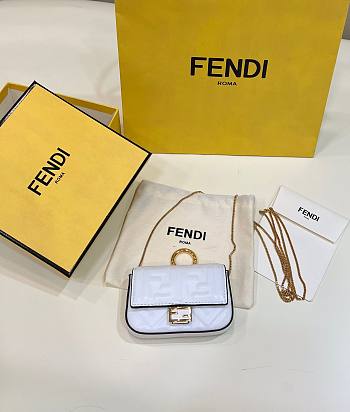 Fendi Nano White Baguette Charm