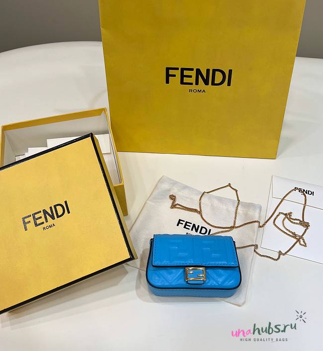 Fendi Nano Blue Baguette Charm - 1