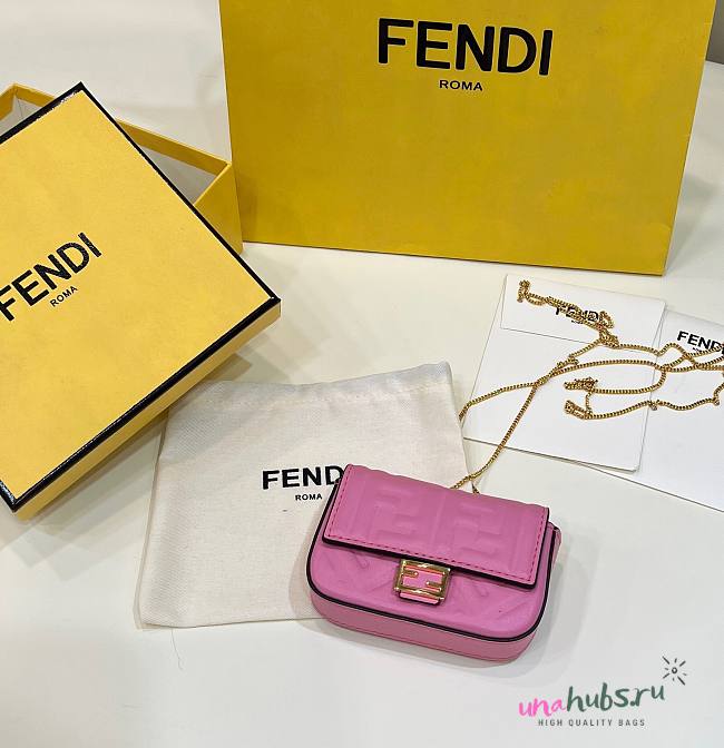 Fendi Nano Pink Baguette Charm - 1