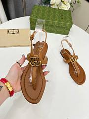 Gucci Double G thong brown sandal - 2