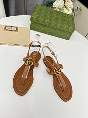 Gucci Double G thong brown sandal - 3