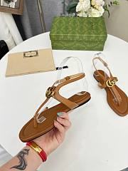 Gucci Double G thong brown sandal - 5