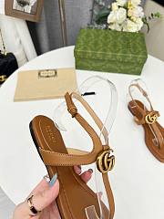 Gucci Double G thong brown sandal - 4