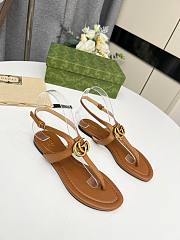 Gucci Double G thong brown sandal - 6