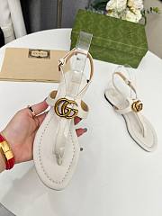 Gucci Double G thong white sandal - 6