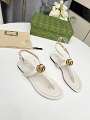 Gucci Double G thong white sandal - 5