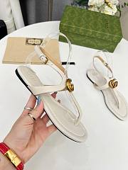 Gucci Double G thong white sandal - 4