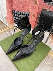 Gucci mid-heel black patent pump - 2