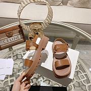 Celine Clea Triomphe Tan Sandal  - 3