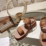 Celine Clea Triomphe Tan Sandal  - 4