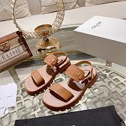 Celine Clea Triomphe Tan Sandal  - 6