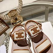 Celine Clea Triomphe Tan Sandal 02 - 3