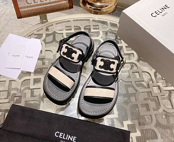 Celine Clea Triomphe Black Sandal 02