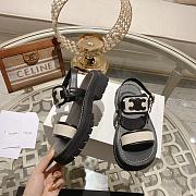 Celine Clea Triomphe Black Sandal 02 - 2