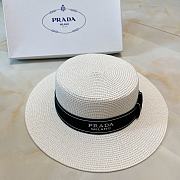 Prada Natural Straw Round Hat ( 4 colors) - 5