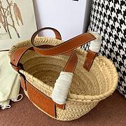 Loewe Medium Brown Woven Anagram Basket Bag - 2