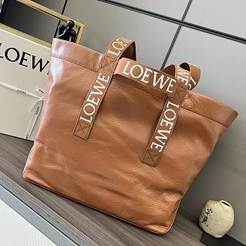 Loewe Brown Large Leather Fold Tote Bag