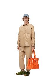 Loewe Orange Large Leather Fold Tote Bag - 2
