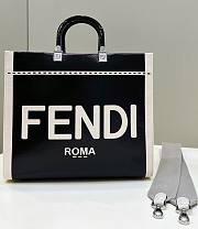 Fendi sunshine black leather large bag - 1