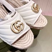 Gucci White Leather Matelassé Platform - 5